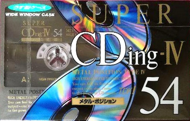 Compact Cassette TDK Super CDing 4 54 "SCD4-54" Type IV Metal 1992 Japan