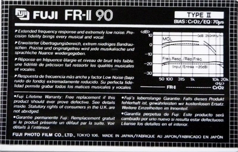 Compact Cassette: FUJI Fuji - FR-II 90