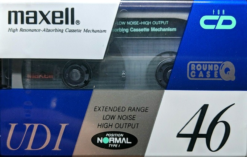 Compact Cassette Maxell UDI / UD1 46 "UDI 46(E)" Type I Normal 1994 Japan