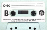 Compact Cassette PGP RTB 60 Type I Normal Yugoslavia