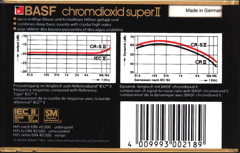 Compact Cassette: BASF  - Chromdioxid Super II 90