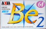 Compact Cassette AXIA Be 2 64 "BE2A 64" Type II Chrome 1996 Japan