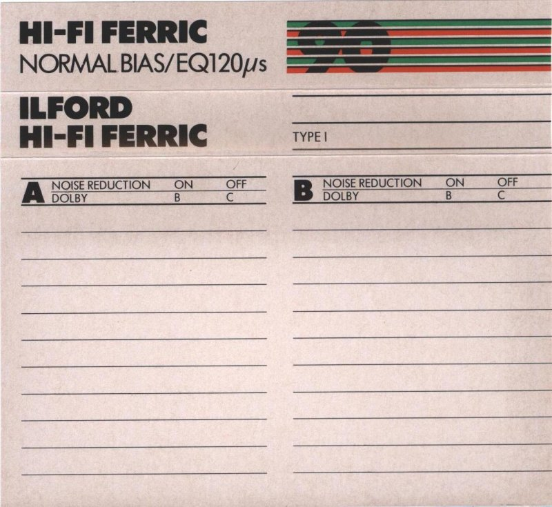 Compact Cassette:  Ilford -  90