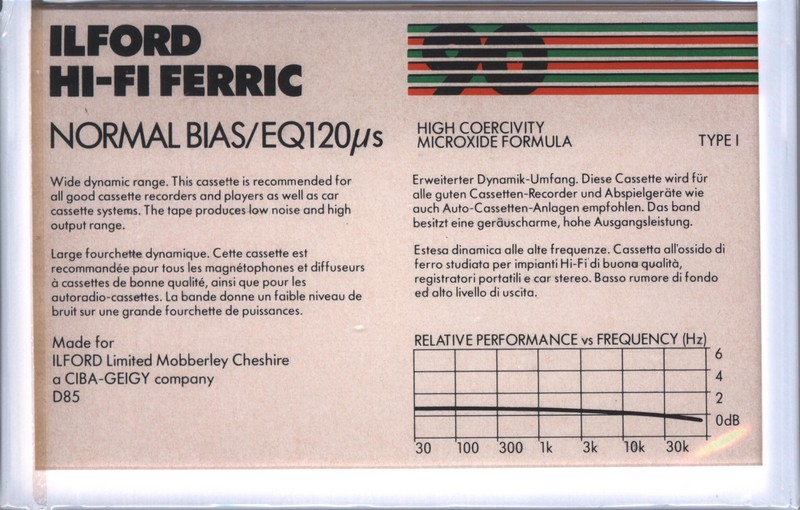 Compact Cassette:  Ilford -  90