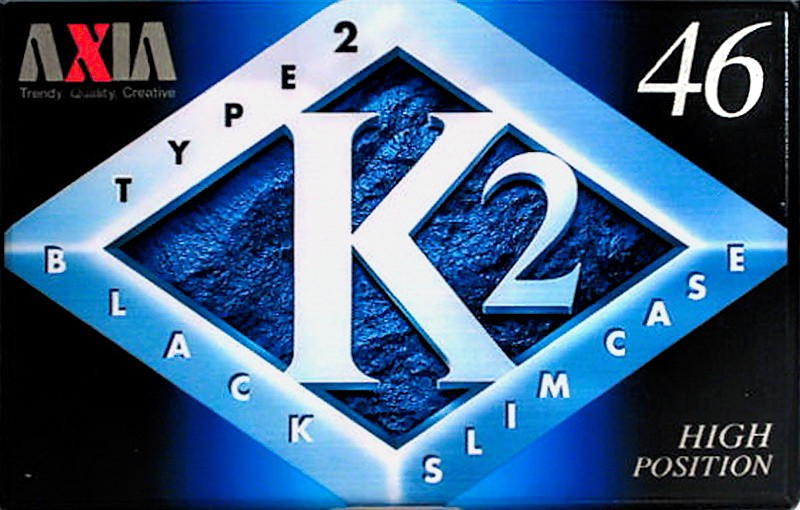 Compact Cassette AXIA K2 46 "K2C 46" Type II Chrome 1997 Japan