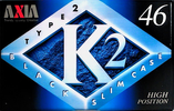 Compact Cassette AXIA K2 46 "K2C 46" Type II Chrome 1997 Japan