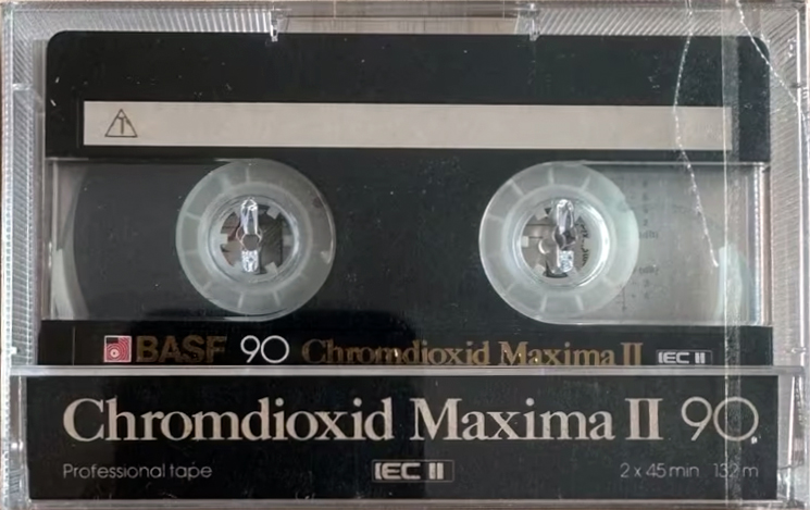 Compact Cassette BASF Chromdioxid Maxima II 90 Type II Chrome 1982 Europe