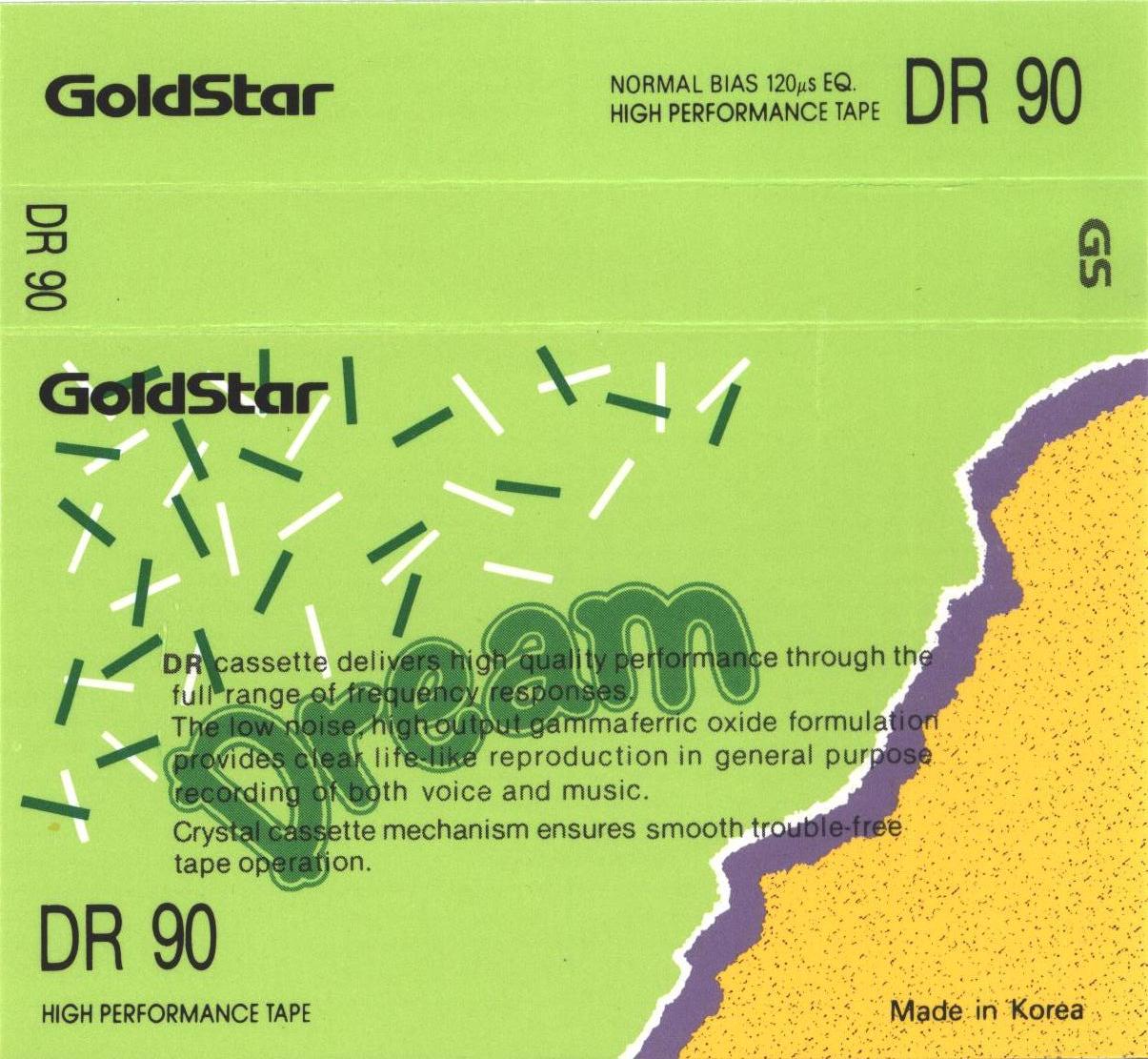 Compact Cassette Goldstar Fun 90 "DR Dream" Type I Normal 1992 Europe, USA