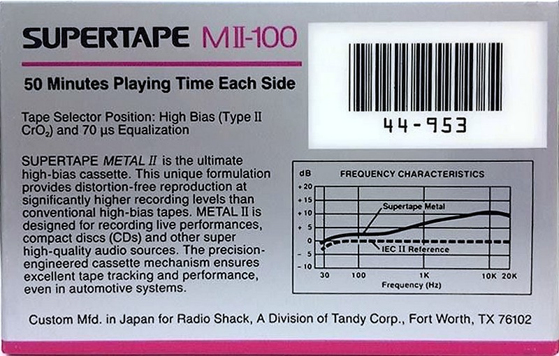 Compact Cassette: Realistic  - MII 100