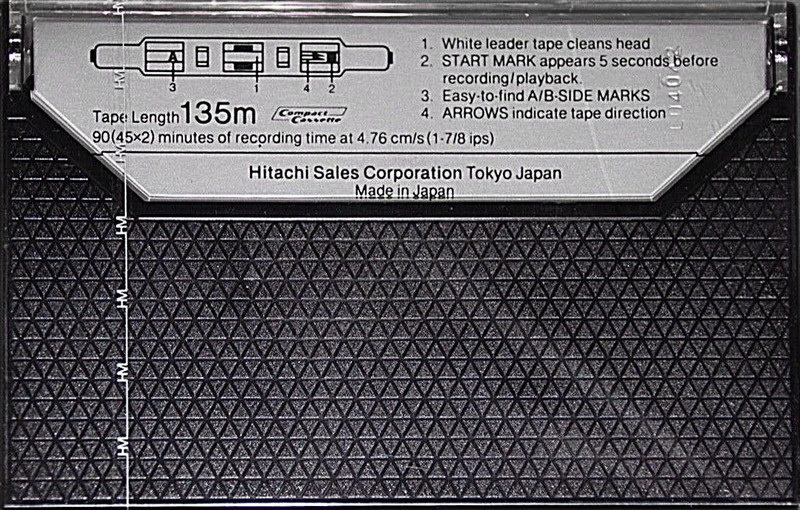 Compact Cassette Hitachi SR 90 Type I Normal 1981 Europe