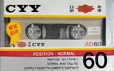 Compact Cassette CYY AD 60 Type I Normal 1986 China