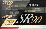 Compact Cassette TDK SR 90 "SR-90M" Type II Chrome 1990 Japan