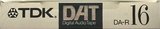 Digital Audio Tape TDK 16 "DA-R16" Type IV Metal 1992 North America