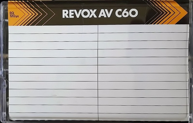 Compact Cassette Revox AV 60 Type I Normal Europe