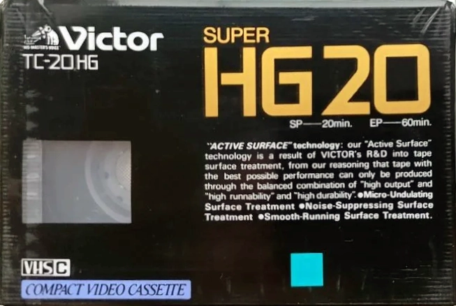 VHS-C (VHS Compact) Victor Super HG 20 "TC-20HG" Type I Normal 1988 Japan