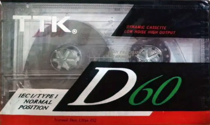 Compact Cassette TTK D 60 "D-60AS" Type I Normal 1990 Worldwide