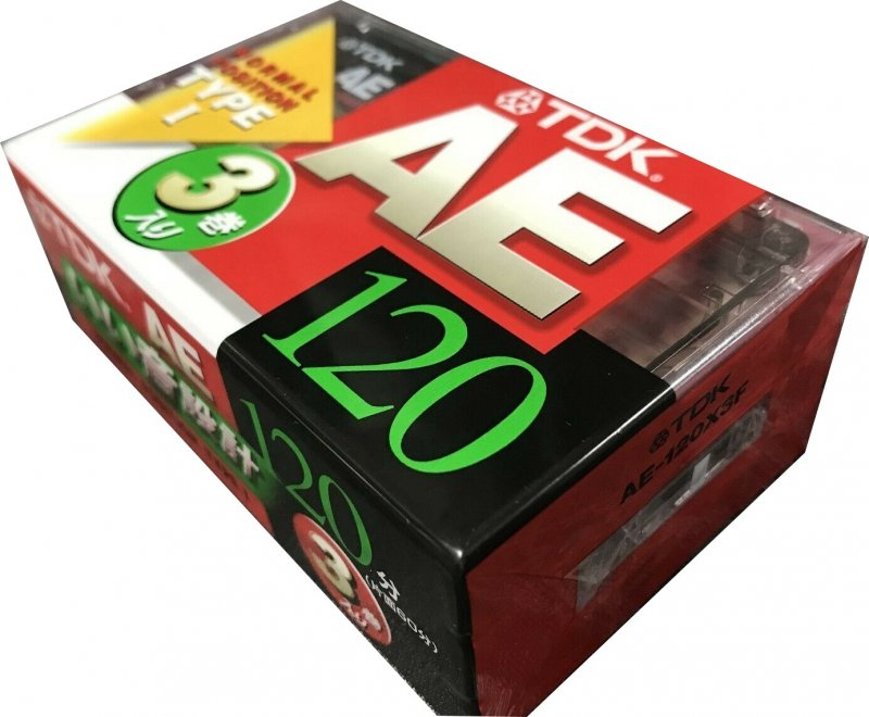 3 pack TDK AE 120 "AE-120X3F" Type I Normal 1998 Japan