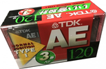 3 pack TDK AE 120 "AE-120X3F" Type I Normal 1998 Japan