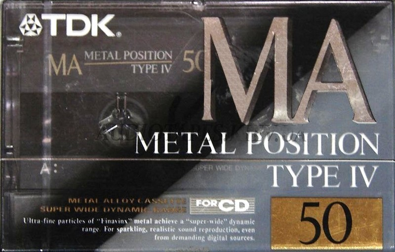Compact Cassette TDK MA 50 "MA-50R" Type IV Metal 1992 Japan