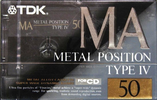 Compact Cassette TDK MA 50 "MA-50R" Type IV Metal 1992 Japan