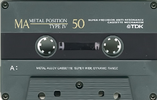 Compact Cassette TDK MA 50 "MA-50R" Type IV Metal 1992 Japan