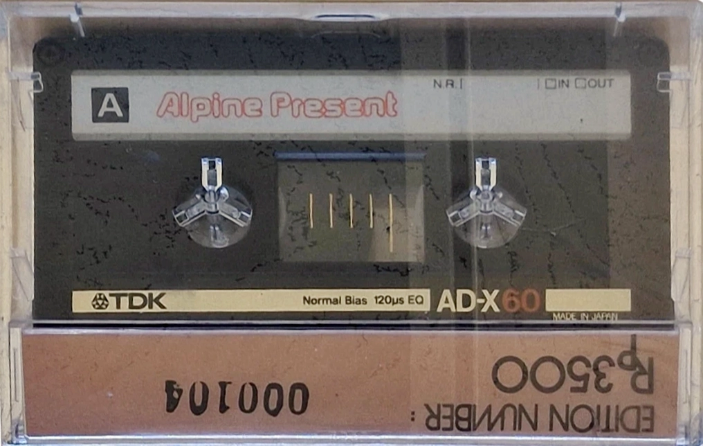Compact Cassette TDK AD-X 60 "Alpine Present" Type I Normal 1985 USA