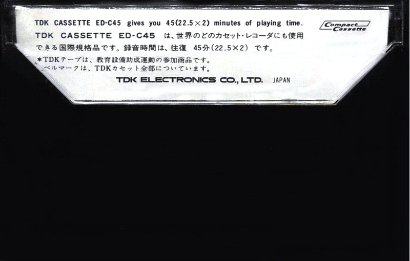Compact Cassette TDK ED 45 Type I Normal 1973 Japan