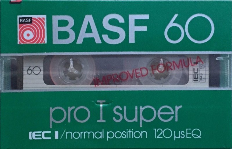 Compact Cassette BASF Pro I Super 60 Type I Normal 1982 USA