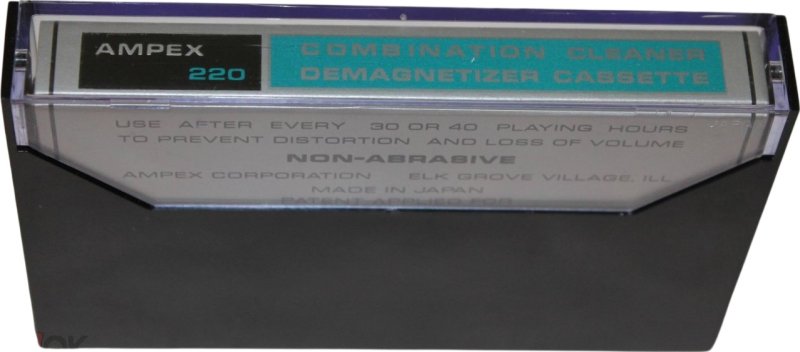 Compact Cassette Ampex 220 Cleaning Cassette 1974 USA