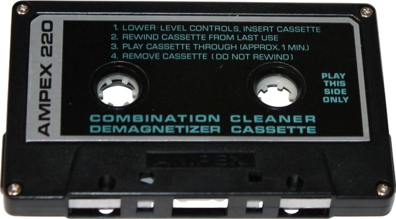 Compact Cassette Ampex 220 Cleaning Cassette 1974 USA