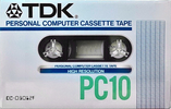 Compact Cassette TDK 10 "PC10" Computer Cassette 1984 Japan