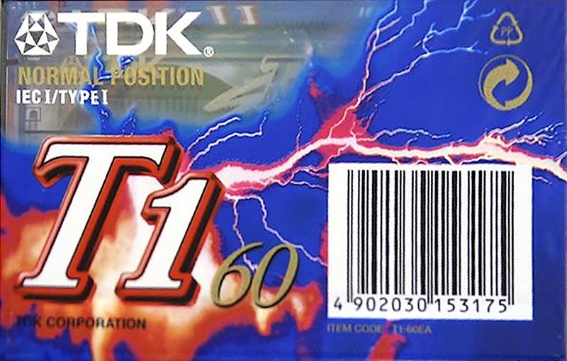 Compact Cassette TDK T1 60 "T1-60EA" Type I Normal 1997 Worldwide