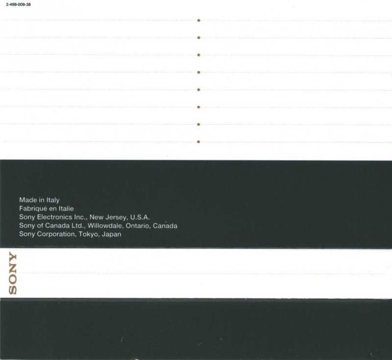 Compact Cassette Sony Metal SR 90 Type IV Metal 1996 North America