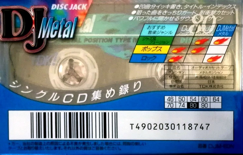 Compact Cassette: TDK  - DJ Metal 80