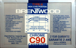 Compact Cassette Brentwood 90 Type II Chrome 1984 Canada