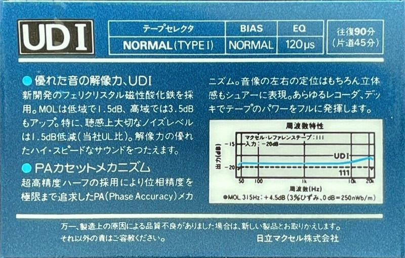 Compact Cassette: Maxell / Hitachi Maxell - UDI 90