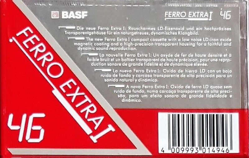 Compact Cassette BASF Ferro Extra I 46 Type I Normal 1991 Europe