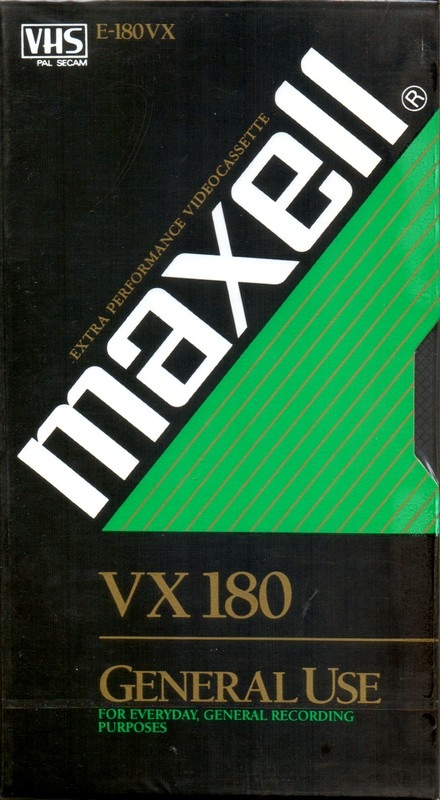 VHS, Video Home System Maxell VX 180 Type II Chrome 1989 Europe