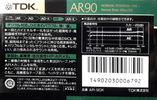 Compact Cassette TDK AR 90 "AR-90K" Type I Normal 1989 Japan