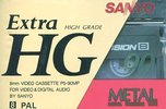 Video8, Hi8, Digital8 Sanyo 90 "Extra HG" Type IV Metal 1985 Europe