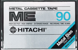 Compact Cassette Hitachi ME 90 Type IV Metal 1976 Europe