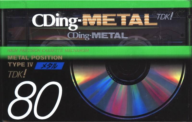 Compact Cassette TDK CDing Metal 80 "CDM-80A" Type IV Metal 1993 Japan