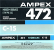 Compact Cassette Ampex 472 15 Type II Chrome 1985 USA