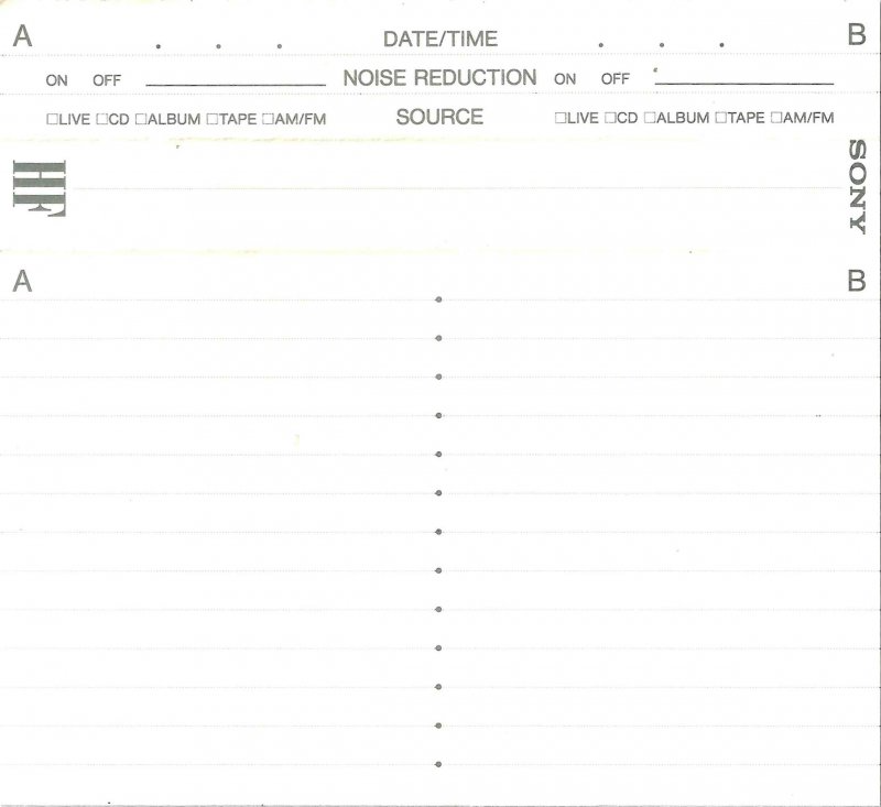 Compact Cassette Sony HF 50 Type I Normal 1992 Europe