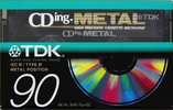 Compact Cassette TDK CDing Metal 90 "CDING4-90EB" Type IV Metal 1997 Europe