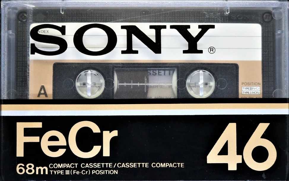 Compact Cassette Sony FeCr 46 Type III Ferro Chrome 1979 North America