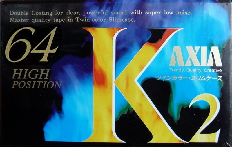 Compact Cassette AXIA K2 64 "K2A 64" Type II Chrome 1993 Japan