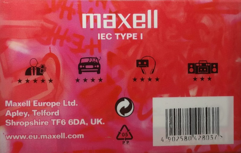 Compact Cassette Maxell UR 60 Type I Normal 1998 Europe
