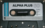 Compact Cassette Alpha Plus 60 Type I Normal 1984 UK