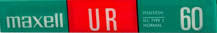 Compact Cassette Maxell UR 60 Type I Normal 1992 North America